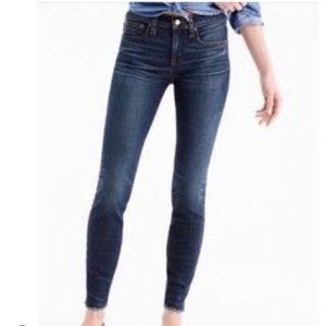 J Crew 9” High Rise Toothpick jeans
